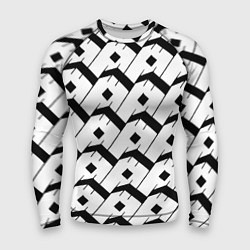 Рашгард мужской Три буквы: чёрные, цвет: 3D-принт