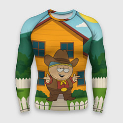 Рашгард мужской Эрик Картман ковбой, цвет: 3D-принт