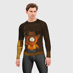 Рашгард мужской Кенни ковбой в сарае, цвет: 3D-принт — фото 2