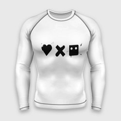 Рашгард мужской Love death and robots - black and white, цвет: 3D-принт