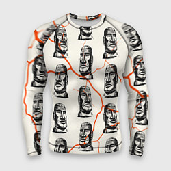 Рашгард мужской Статуи моаи, цвет: 3D-принт