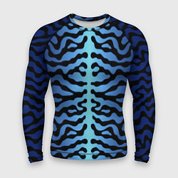 Рашгард мужской Скумбрия синяя текстура, цвет: 3D-принт