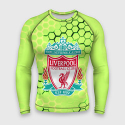 Рашгард мужской Ливерпуль кислотные соты, цвет: 3D-принт