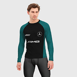 Рашгард мужской Мерседес АМГ ретро, цвет: 3D-принт — фото 2