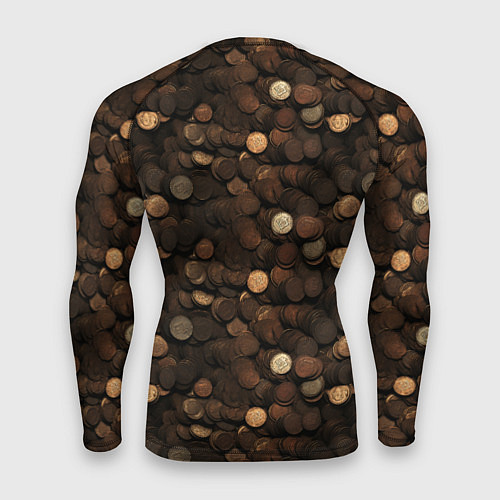 Мужской рашгард Монеты - паттерн / 3D-принт – фото 2