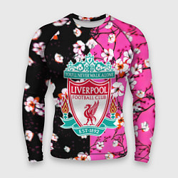 Рашгард мужской Liverpool весенние цветы, цвет: 3D-принт