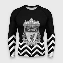 Мужской рашгард Liverpool чернобелые линии