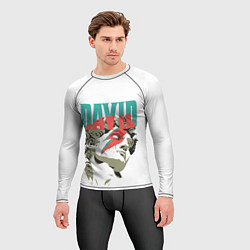 Рашгард мужской David Bowie статуя Давида, цвет: 3D-принт — фото 2