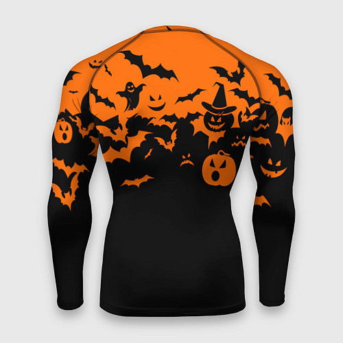 Мужской рашгард Хэллоуин тыквы и призраки / 3D-принт – фото 2