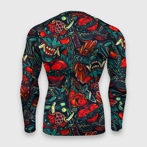 Мужской рашгард Barcelona japan tatoo / 3D-принт – фото 2