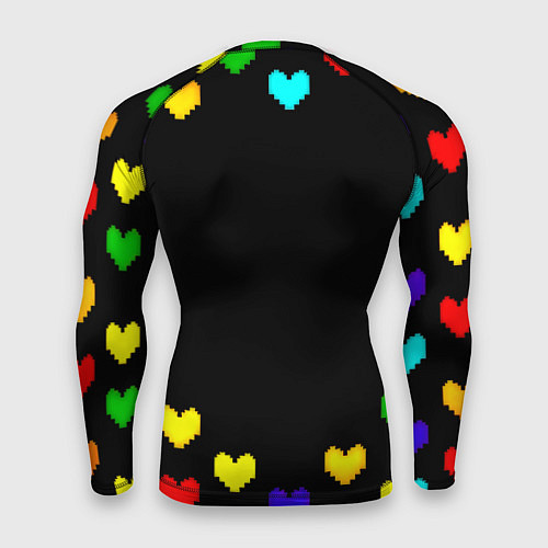 Мужской рашгард Ливерпуль пиксельные сердца / 3D-принт – фото 2