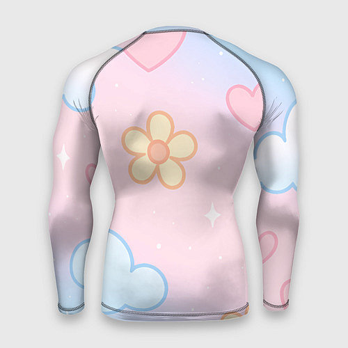 Мужской рашгард Happy vibes ежик с разноцветными шариками / 3D-принт – фото 2