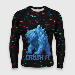 Рашгард мужской Медведь из кристаллов, цвет: 3D-принт