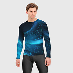 Рашгард мужской Абстракция волнистых линий, цвет: 3D-принт — фото 2
