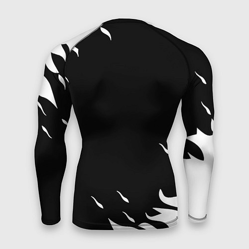 Мужской рашгард Реал Мадрид белый огонь / 3D-принт – фото 2