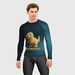 Рашгард мужской Пельменозавр - Динозавр из пельменей, цвет: 3D-принт — фото 2
