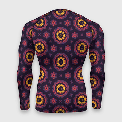 Мужской рашгард Фиолетово-розовые персидские звезды / 3D-принт – фото 2