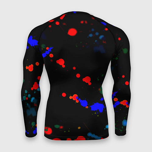 Мужской рашгард Arsenal неоновые брызги красок / 3D-принт – фото 2
