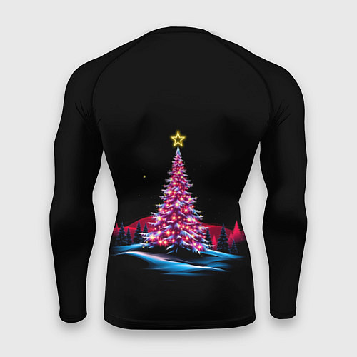 Мужской рашгард New year eve in the forest / 3D-принт – фото 2