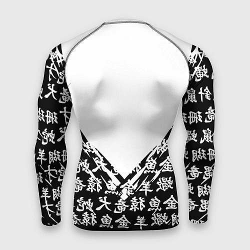 Мужской рашгард Juventus символы китайские / 3D-принт – фото 2