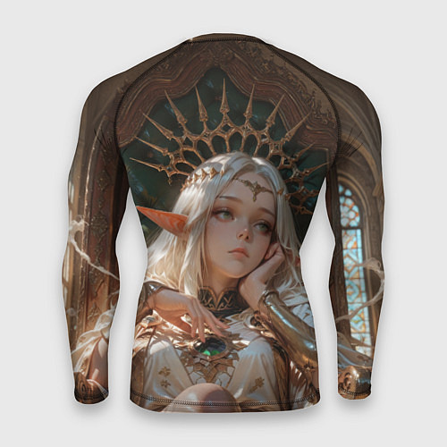 Мужской рашгард Беловолосая королева эльфов на троне / 3D-принт – фото 2