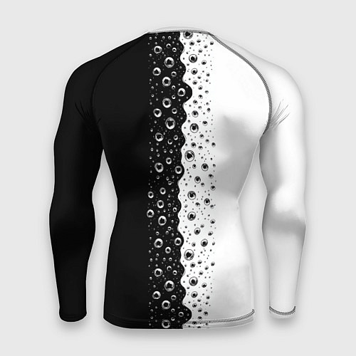 Мужской рашгард Лучше вода у друга черно-белый узор / 3D-принт – фото 2
