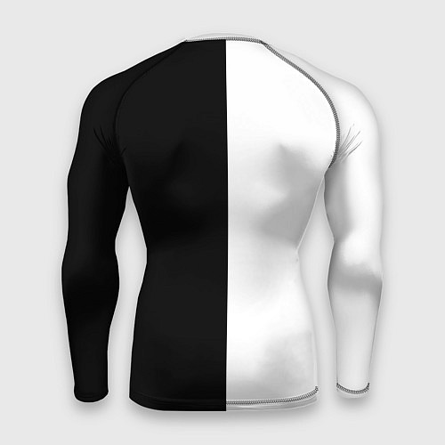 Мужской рашгард Лучше вода у друга черно-белый арт / 3D-принт – фото 2