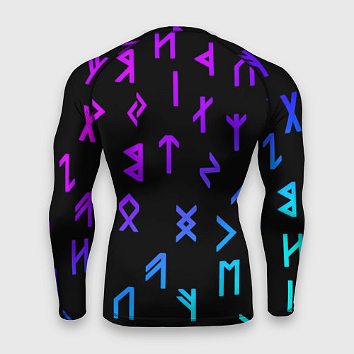 Мужской рашгард Реал Мадрид неоновые символы / 3D-принт – фото 2