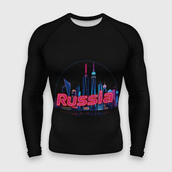 Мужской рашгард Neon skyline rus