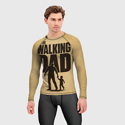 Рашгард мужской The walking dad - каламбур, цвет: 3D-принт — фото 2