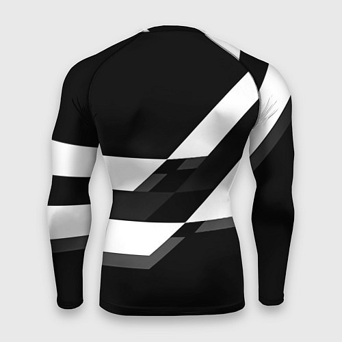 Мужской рашгард Juventus полосы линии / 3D-принт – фото 2