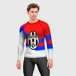Рашгард мужской Ювентус спортивная геометрия, цвет: 3D-принт — фото 2