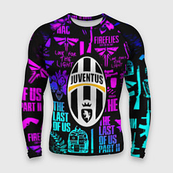 Рашгард мужской Одни из нас x ювентус неон паттерн, цвет: 3D-принт