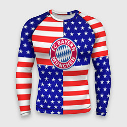 Рашгард мужской Бавария Мюнхен сша паттерн, цвет: 3D-принт