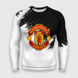 Мужской рашгард Манчестер Юнайтед краски белые