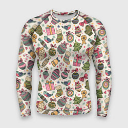 Мужской рашгард Новогодний паттерн