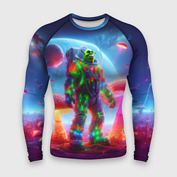 Рашгард мужской Неоновый космонавт Шрек на планете гигантских мухо, цвет: 3D-принт