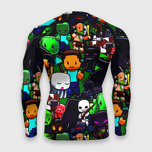 Мужской рашгард Minecraft x barcelona fc / 3D-принт – фото 2