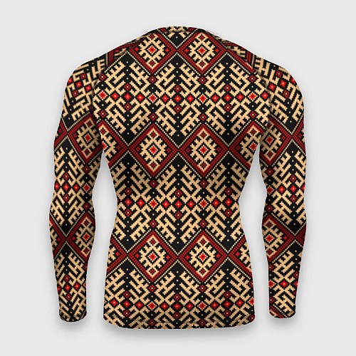 Мужской рашгард Славянский вышивной орнамент макошь / 3D-принт – фото 2