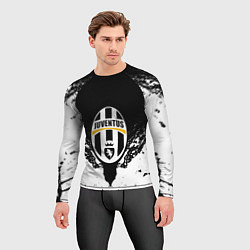 Рашгард мужской Ювентус краски всплеск текстура, цвет: 3D-принт — фото 2