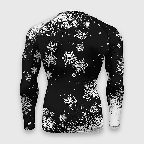 Мужской рашгард Манчестер сити снежинки новый год / 3D-принт – фото 2