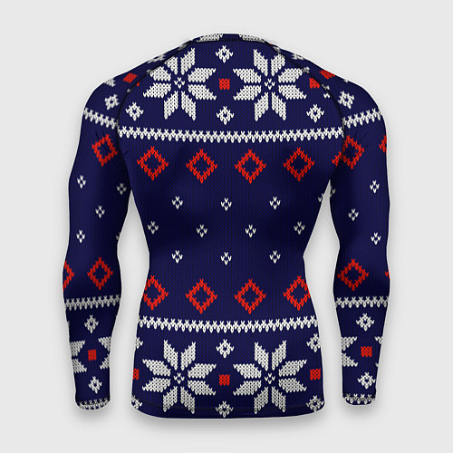 Мужской рашгард Вязаный новогодний узор / 3D-принт – фото 2