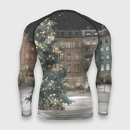 Мужской рашгард Елка во дворе / 3D-принт – фото 2
