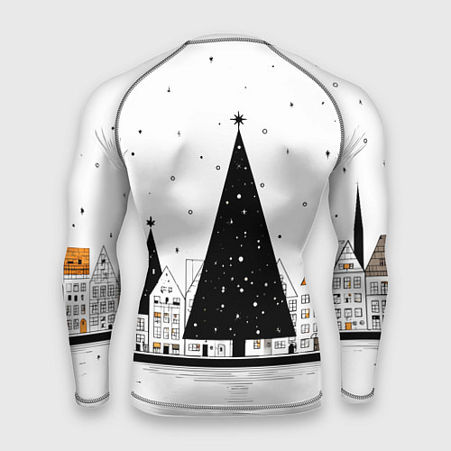 Мужской рашгард Новый год - минимализм / 3D-принт – фото 2