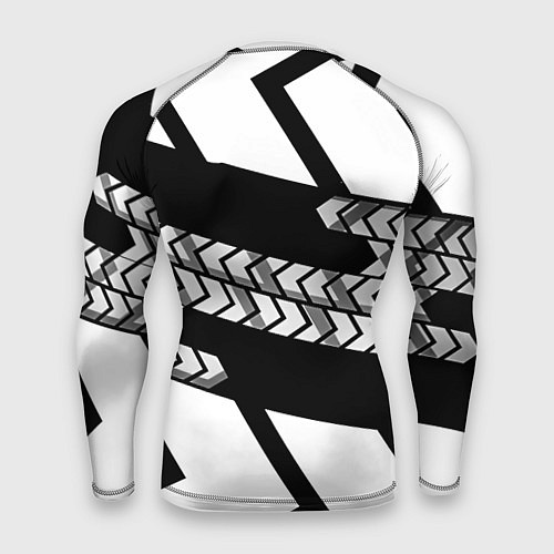 Мужской рашгард Реал Мадрид краски полосы / 3D-принт – фото 2