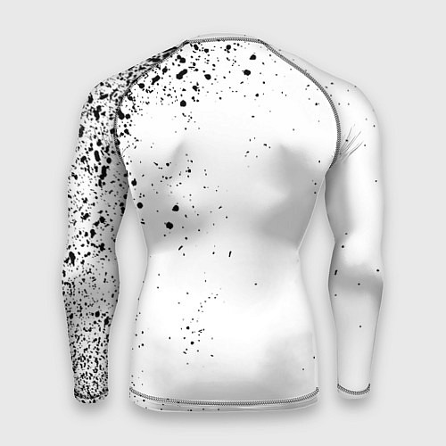 Мужской рашгард Реал Мадрид черно белые краски / 3D-принт – фото 2