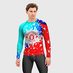 Рашгард мужской Манчестер Юнайтед неон, цвет: 3D-принт — фото 2