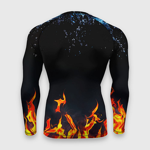 Мужской рашгард Манчестер Юнайтед лёд и огонь / 3D-принт – фото 2