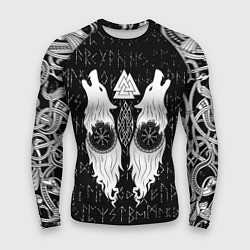 Рашгард мужской Волки воины с символикой, цвет: 3D-принт