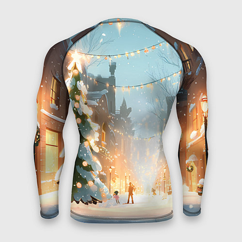 Мужской рашгард Новогодняя елочка / 3D-принт – фото 2